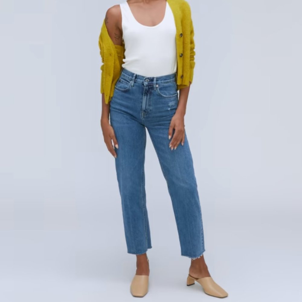 EVERLANE | The Way High Jean Sz 25 "Distressed"